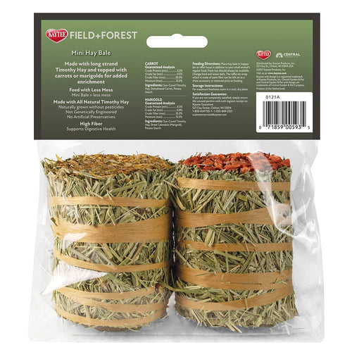 Kaytee Field+Forest Mini Hay Bale Carrot & Marigold (7 oz / 2 Pack)