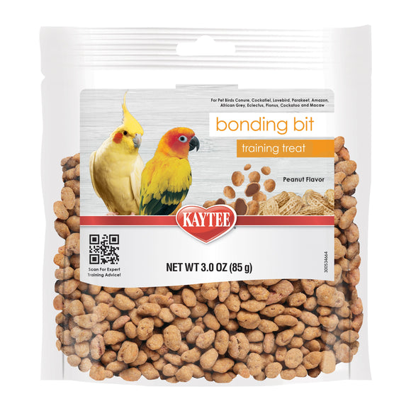 Kaytee Bonding Bits Training Treat for Pet Bird (3 oz Peanut Butter)