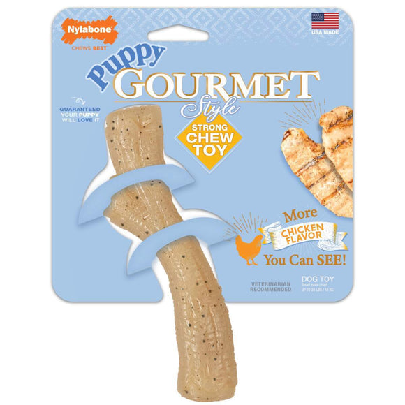 Nylabone Gourmet Style Strong Stick Puppy Chew Toy (Chicken Medium)