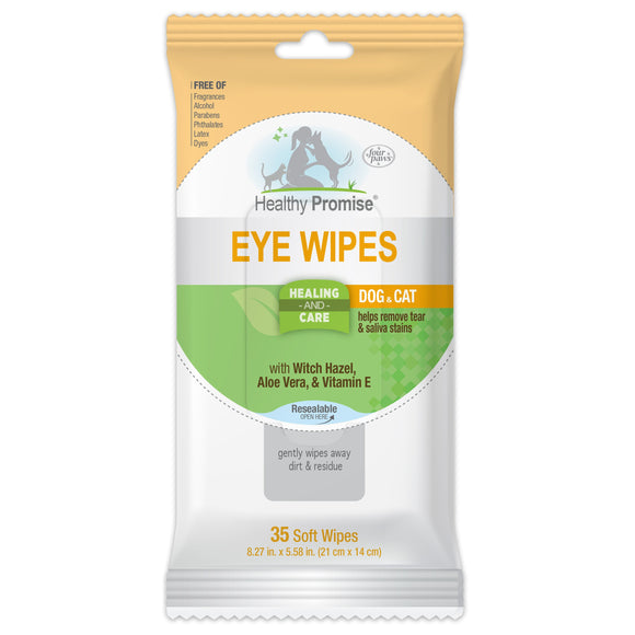 Four Paws® Healthy Promise™ Cat & Dog Eye Wipes (35 Wipes)