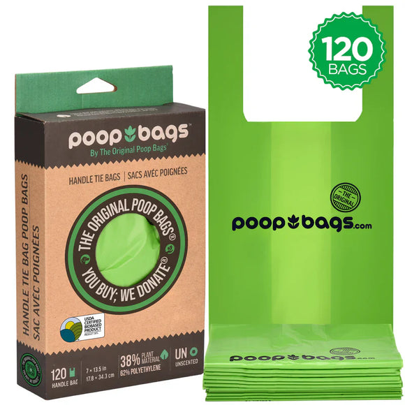 The Original Poop Bags USDA Certified Biobased Handle Tie Poop Bags Bundle