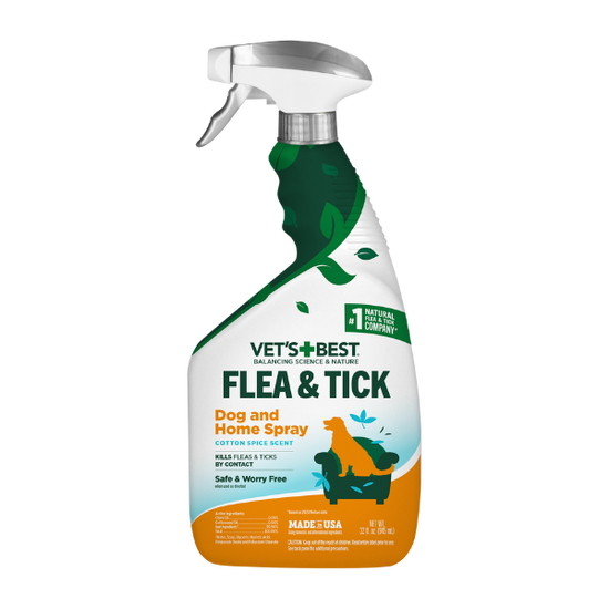 Vet's Best® Flea & Tick Dog & Home Spray – Cotton Spice Scent (32 oz)