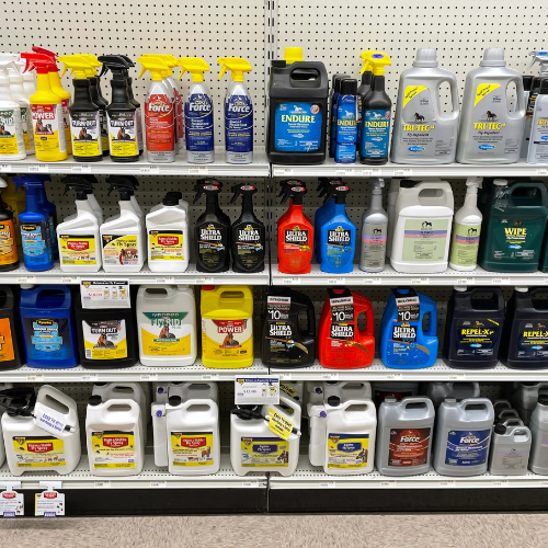 Horse feed and supplies inside of BCI Retail.