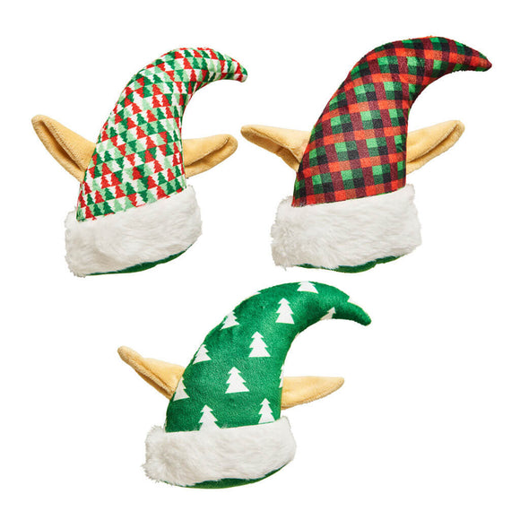 Ethical Pet Spot Holiday Elf Hats  Assorted Cat Toy (6