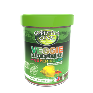 Omega One® Slow-Sinking Veggie Mini Pellets