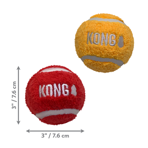 KONG Sport Softies Ball 2-Pk Assorted Dog Toy (Large 2-Pk)