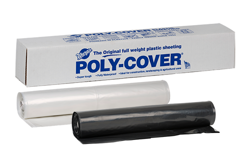 Warp Brothers Poly-Cover® Genuine Plastic Sheeting 24' x 100' x 6 Mil (24' x 100' x 6 Mil, Black)