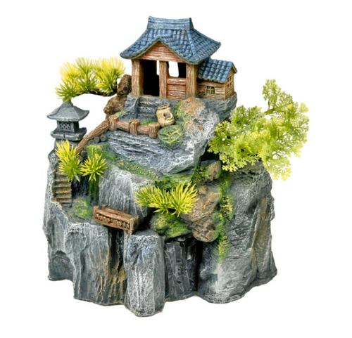 Blue Ribbon Pet Products Exotic Environments Asian Cottage House w / Bonsai