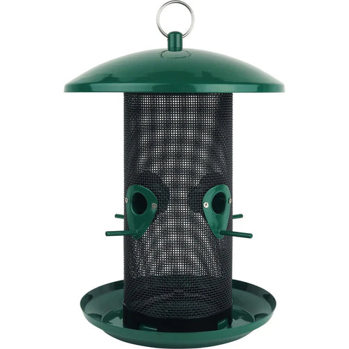 Nature's Way Perch If You Please Verdigris Metal Mesh Mixed Seed Bird Feeder