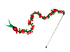 KONG Holiday – Teaser Loopz Cat Toy (Extra-Long Wand and Soft Yarn Rings)