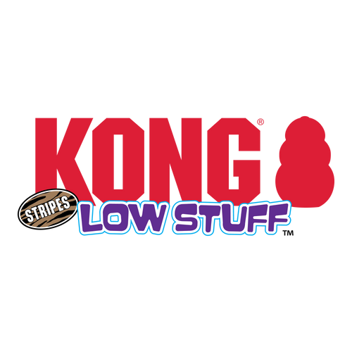 KONG Low Stuff Stripes Cow Dog Toy