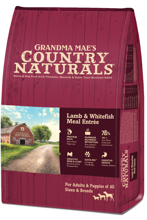 Grandma Mae's Country Naturals Lamb & Whitefish Meal Entrée Dog Food