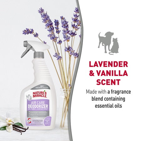 Nature's Miracle Air Care, Fabric and Surface Spray Lavender & Vanilla Scent Pet Odor Eliminator Deodorizer
