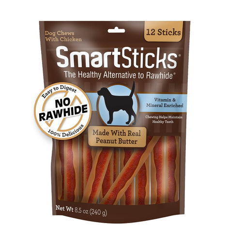 SmartBones SmartSticks Peanut Butter Chews Dog Treats