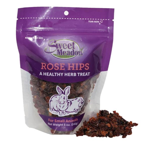 Sweet Meadow Farm Rose Hips Healthy Herb Small Animal Treat (5 oz)