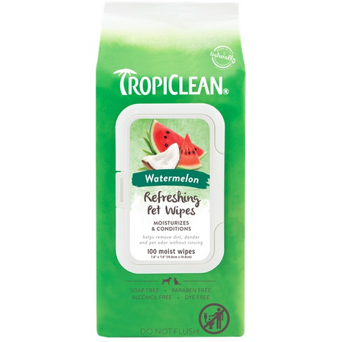 TropiClean Watermelon Dog Wipes for Paws and Butt