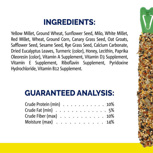 Vitakraft Crunch Sticks Golden Honey Flavor for Cockatiels