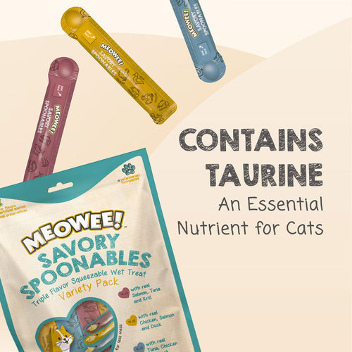 Meowee! Savory Spoonables Variety Pack Wet Treats for Cats (5.9 oz - 12 ct)