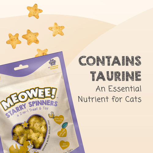 Meowee! Starry Spinners 2-in-1 Cat Treat & Toy