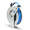 BluBird Industries BluSeal Rubber Water Hose Reel (Single Arm - Heavy Duty) with 6' Lead-in-Hose - All In One (5/8 x 50')