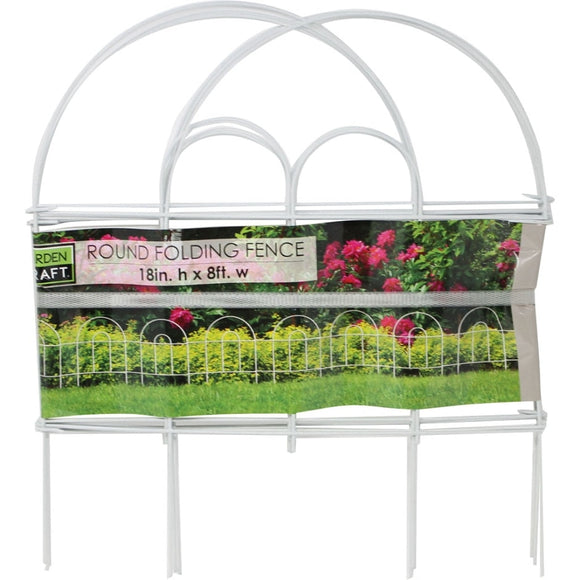 ROUND FOLDING FENCE (18X8, WHITE)