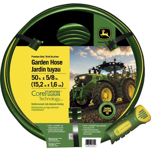 JOHN DEERE PREMIUM GARDEN HOSE (5/8 IN X 50 FT, GREEN/YELLOW)