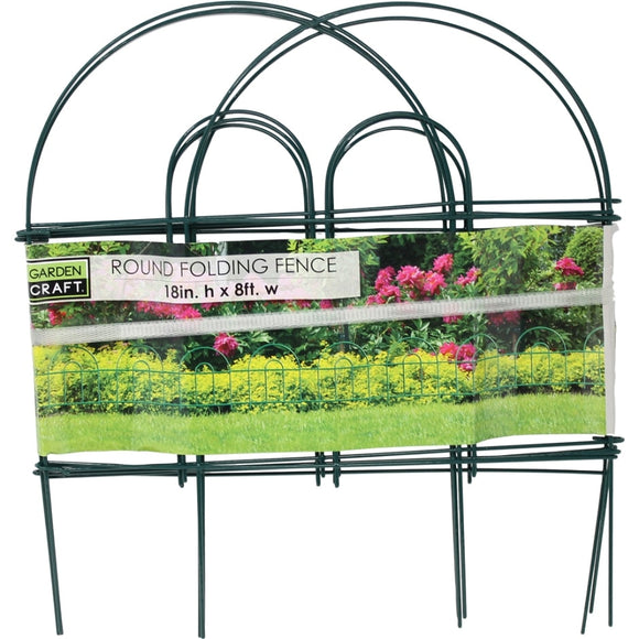 ROUND FOLDING FENCE (18X8, GREEN)