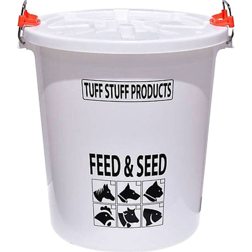 TUFF STUFF FEED STORAGE DRUM WITH LOCKING LID