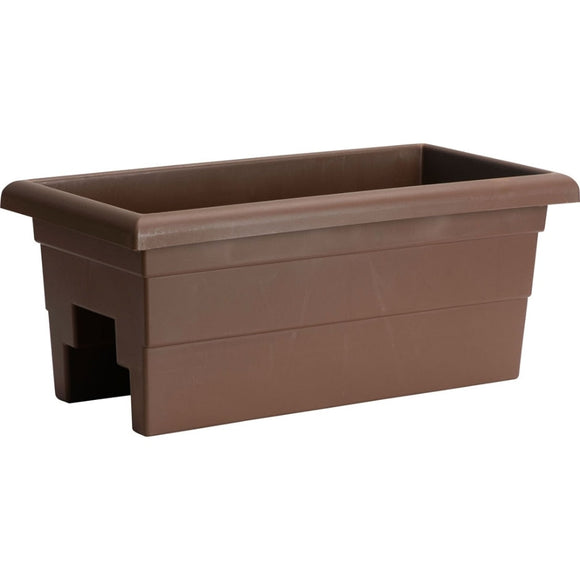 COUNTRYSIDE OVER THE RAIL PLANTER (24 INCH, BROWN)