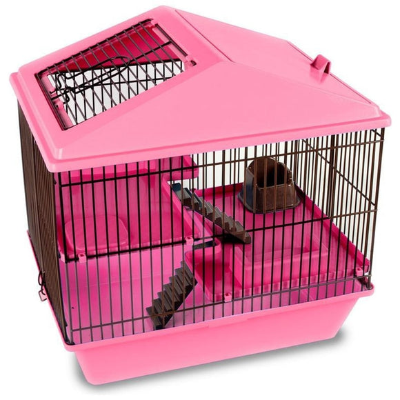 ANIMAL HOUSE 2-LEVEL HAMSTER HOME (16 INCH, ASSORTED)