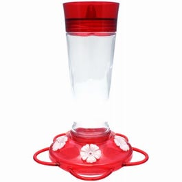 Hummingbird Feeder, Ruby Glass, 10-oz.