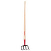 Cultivator, 4-Tine, Forged Steel, Wood Handle