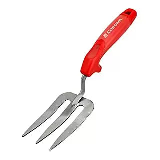 Corona CT 3374 Premium Stainless Steel ComfortGEL Gardening Fork, Red
