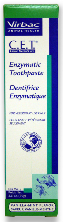 Virbac C.E.T. Enzymatic Pet Toothpaste Vanilla Mint Flavor for Dogs and Cats