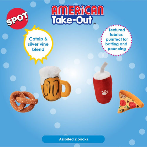 Ethical Pet SPOT American Take-Out 2 Pk Assorted Cat Toy (2 Pk Assorted)