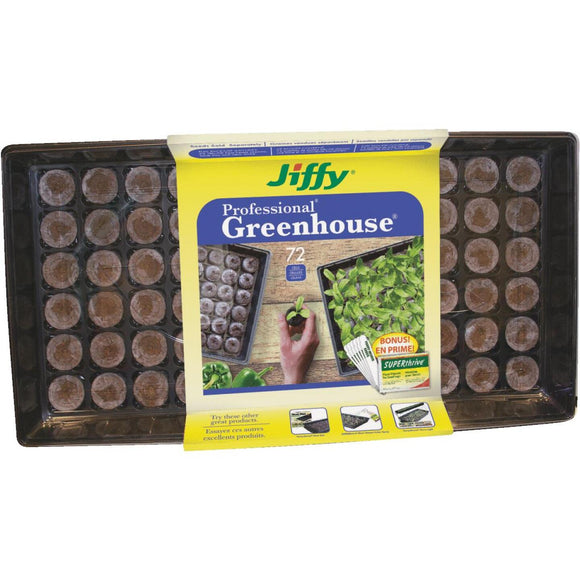 Jiffy Professional 72-Cell Greenhouse Seed Starter Kit with Superthrive