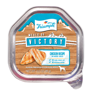 Triumph Meals of Victory Chicken Recipe Wet Dog Food Cups