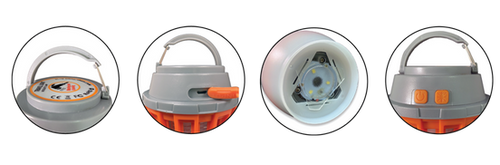 GoGreen Zappy Bug Zapper LED Lantern USB Rechargeable (Orange/Gray)