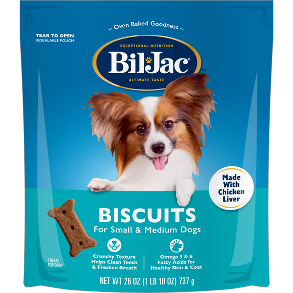 Bil-Jac Dog Biscuits Treats for Small & Medium Dogs (26 Oz)