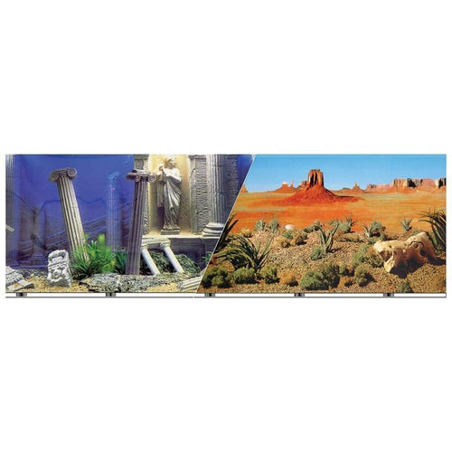 BLUE RIBBON DOUBLE-SIDED UNDERWATER ATLANTIS/DESERT BACKGROUND