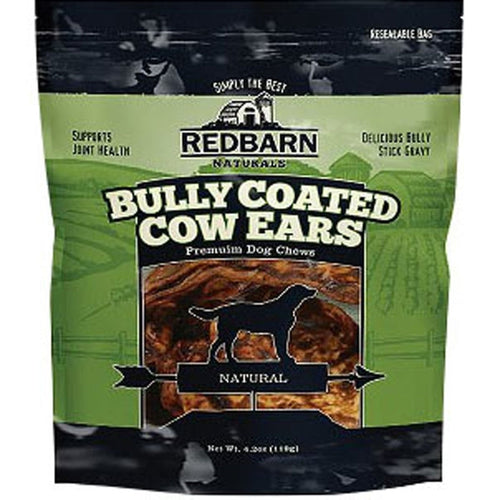 REDBARN NATURALS BULLY COATED COW EAR CHEWS BAGGED