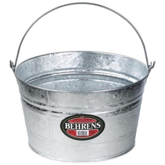 BEHRENS GALVANIZED HOT DIPPED PAILS (4.25 GALLON, SILVER)