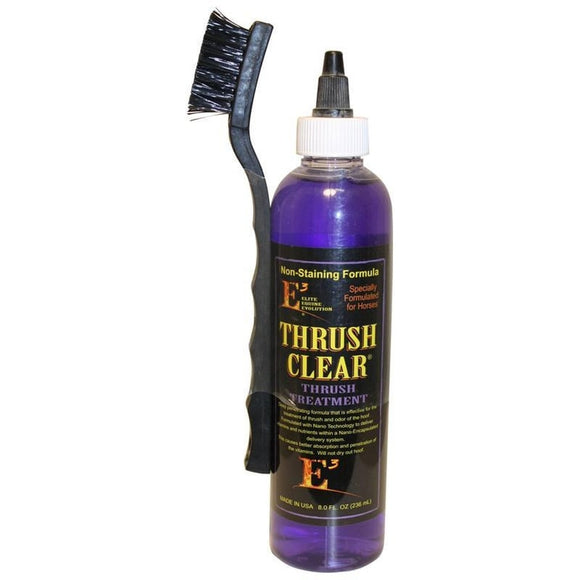 E3 THRUSH CLEAR TREAMENT W/BRUSH FOR HORSES