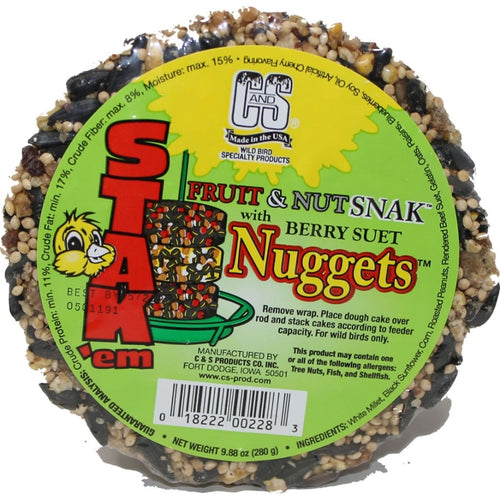 C&S Stak'Em Fruit & Nut Snak with Berry Suet Nuggets