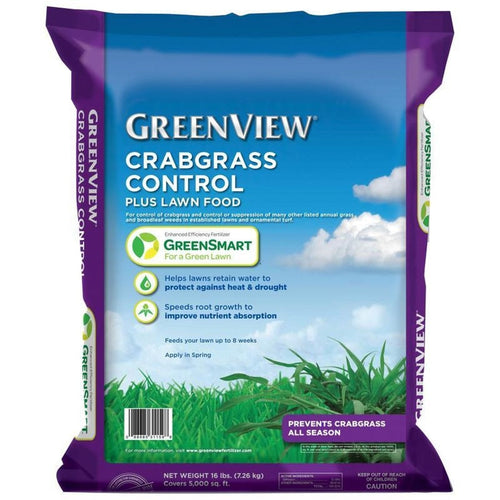 CRABGRASS CONTROL PLUS LAWN FOOD WITH GREEN SMART